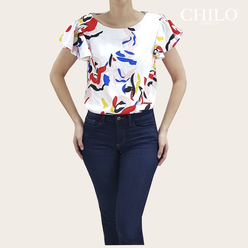 blusas en seda estampada