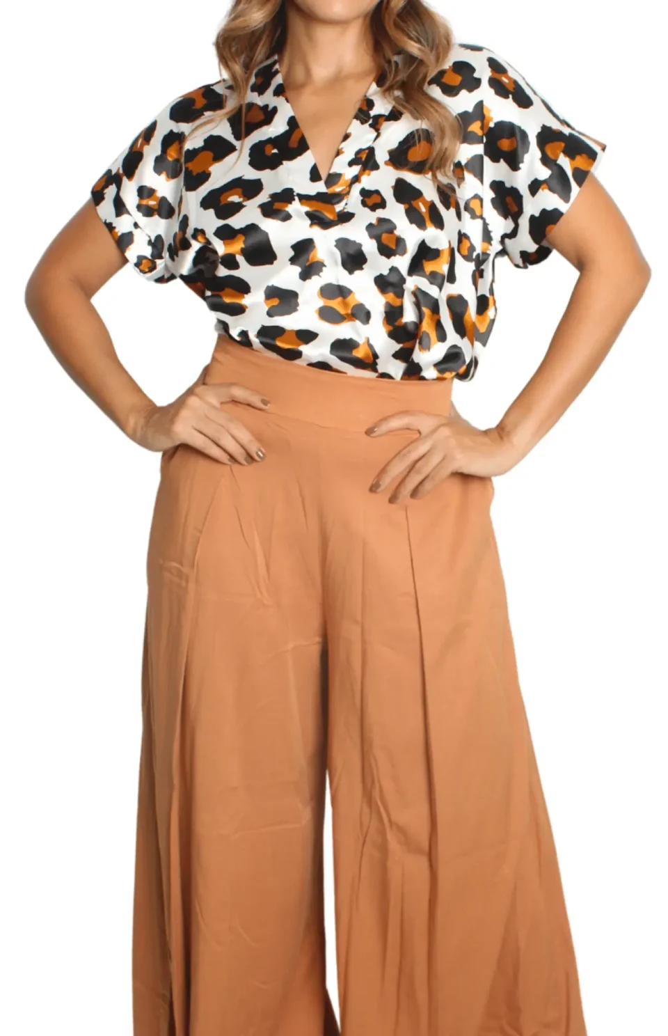 Blusa En Seda Estampado Animal Print
