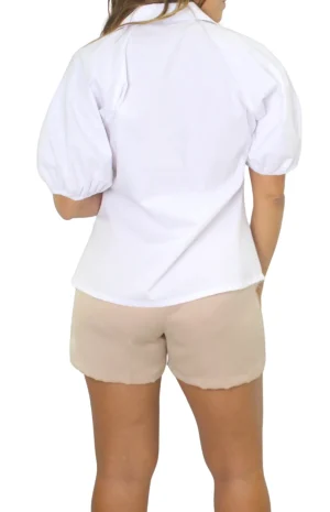 Blusa Camisera Con Bolsillos
