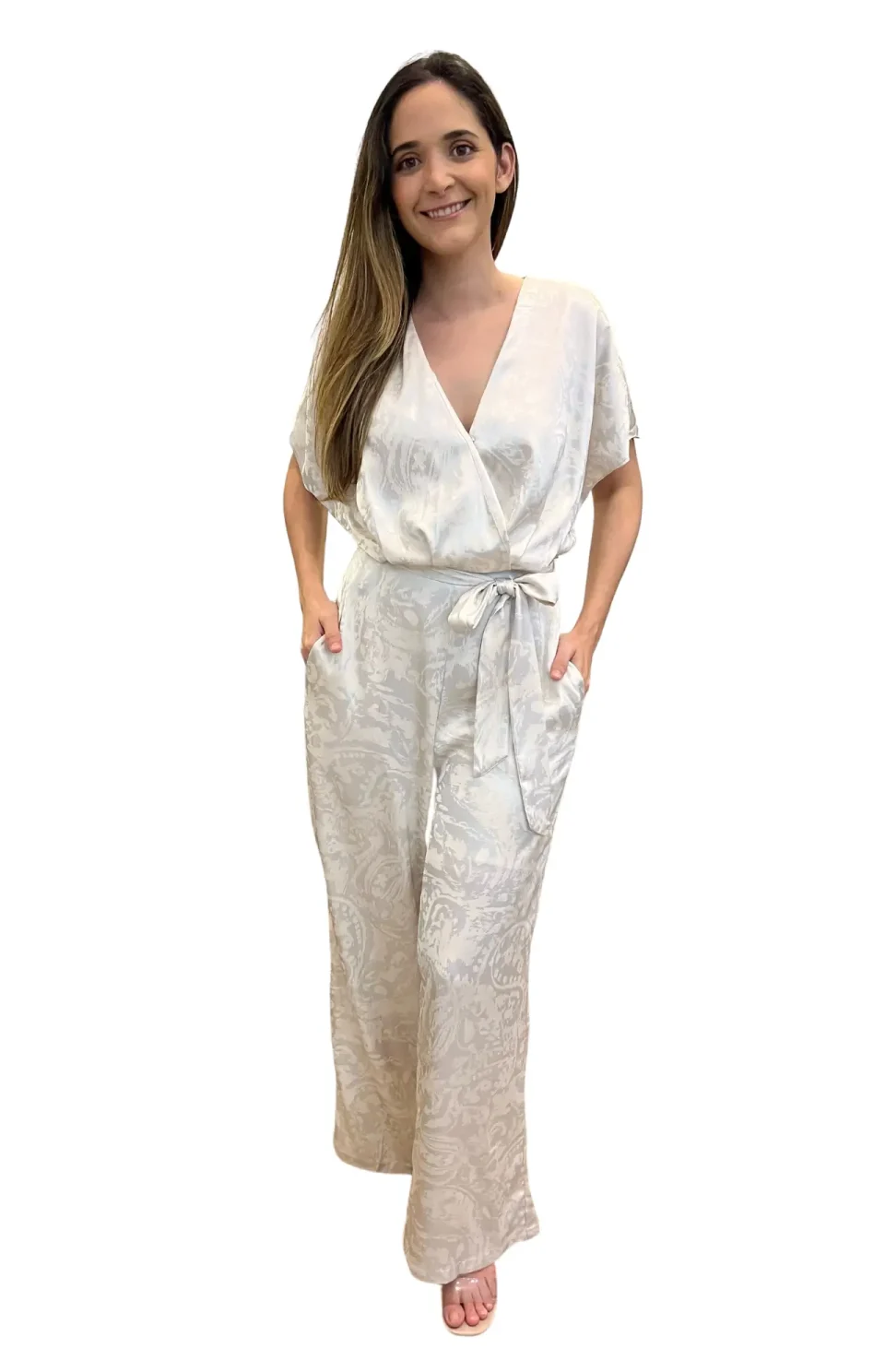 Enterizo Elegante Dorado Estampado