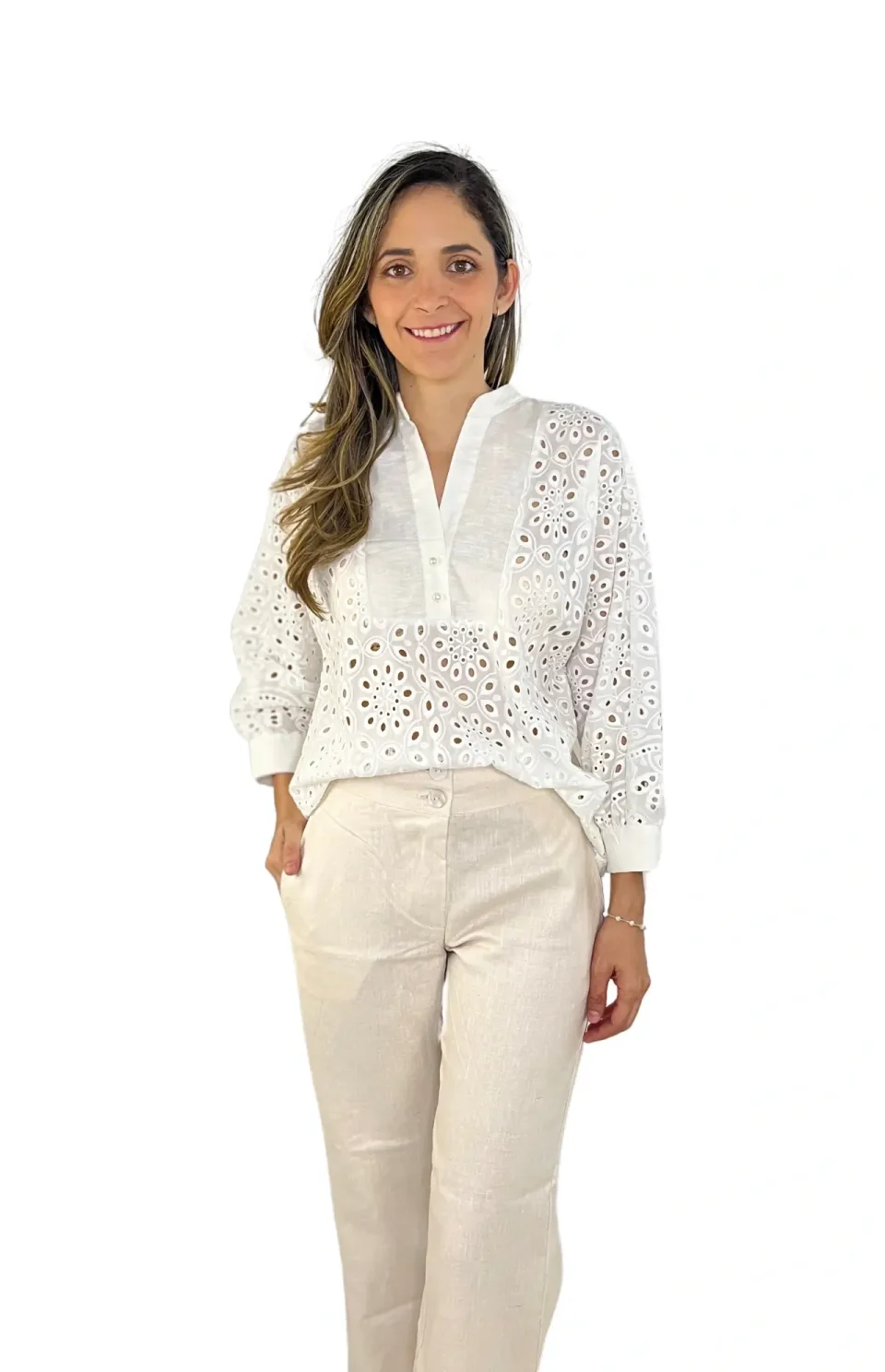 Blusa Ojalillo Blanca