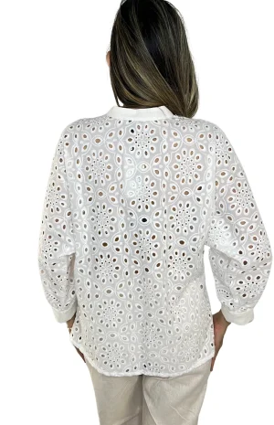 Blusa Ojalillo Blanca Espalda