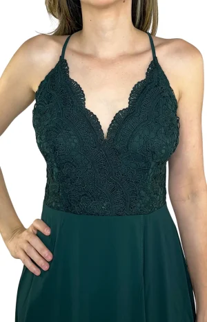 Vestido Verde Gala Frente