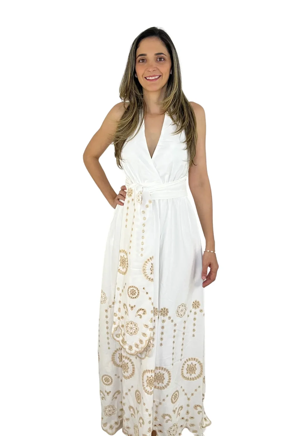 Vestido Crema de Fiesta