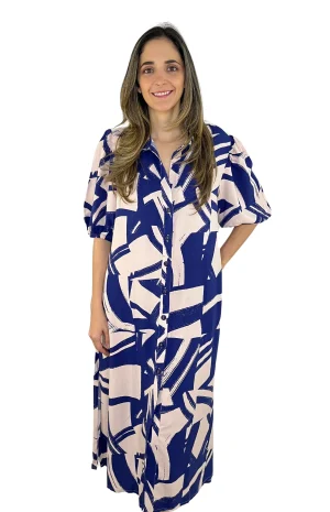 Vestido Camisero Azul