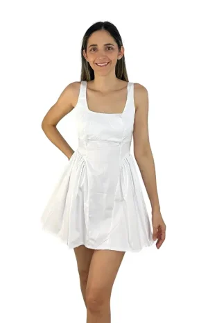 Vestido corto juvenil blanco