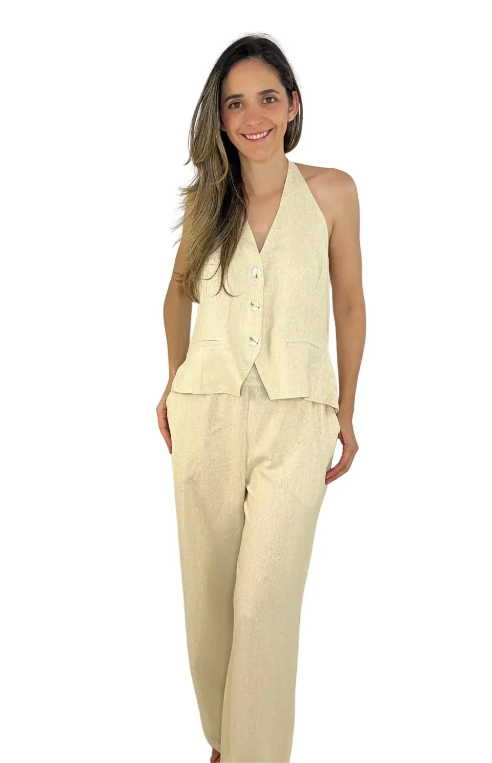 chaleco para mujer beige