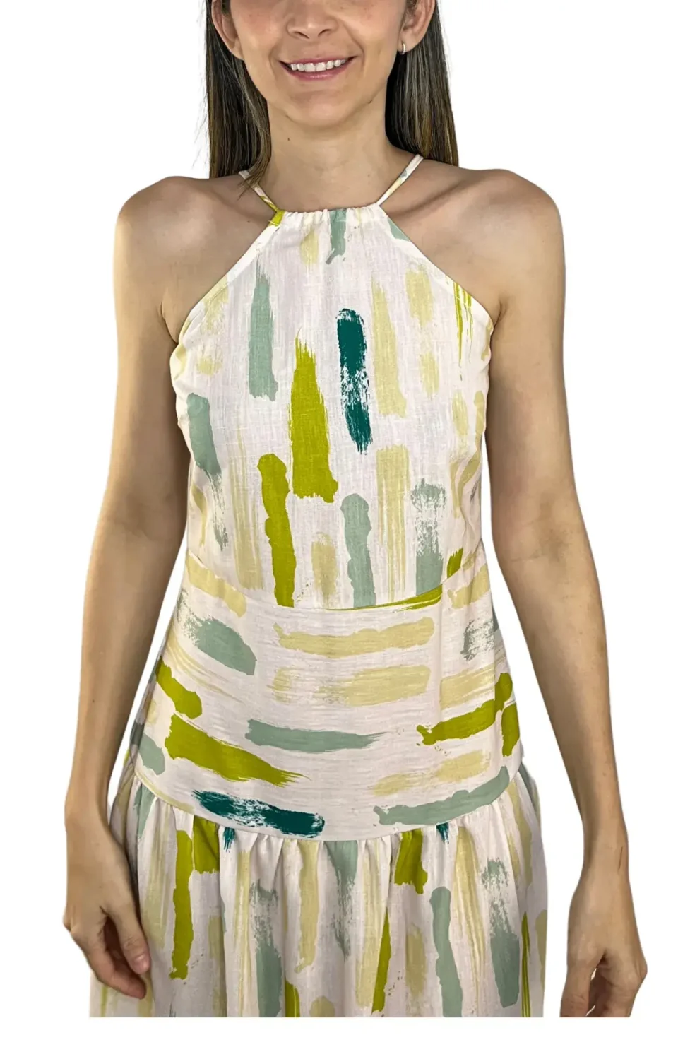 Vestido Lino Halter frente