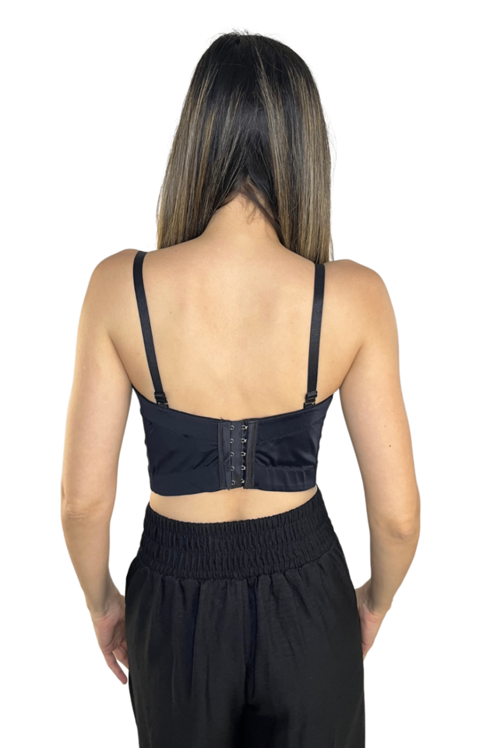 crop top negro espalda