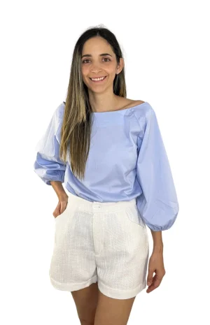 short blanco mujer