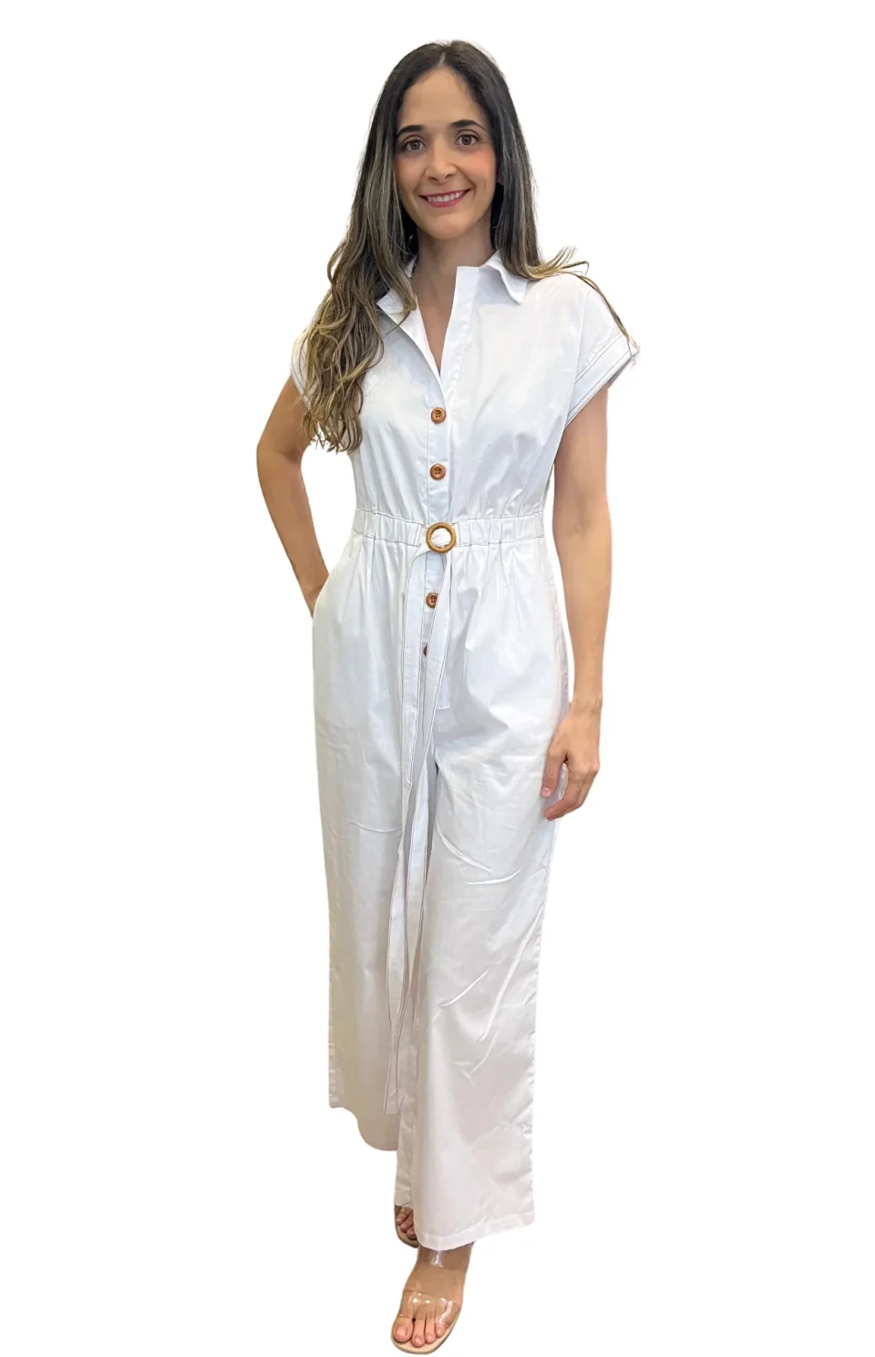 enterizo elegante blanco