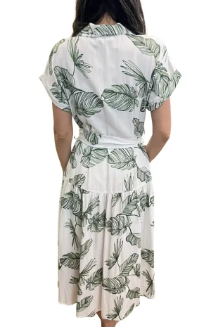 vestido camisero bordado verde frente
