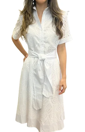 vestido elegante blanco largo frente